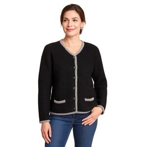 Vintage Krihinger Trachten 100% Wool Cardigan German Sweater sz M Heavy Knit